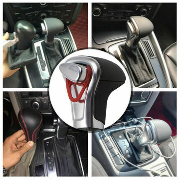 Gear Shift Knob Gaiter Boot Cover PU Leather For Audi A3 A4 A5 A6 Q7 8KD71313B Left-Hand Drive