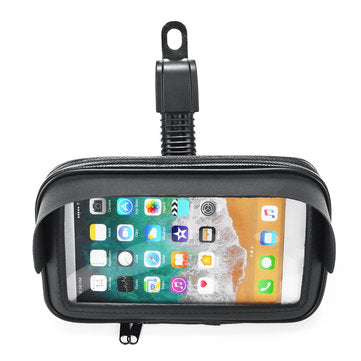 Waterproof Cell Phone Holder Bag Motorcycle Bike GPS Bicycle Mirrors Installation Case