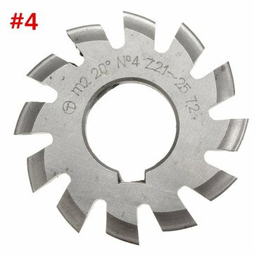 Module 2 Diameter 22mm 20degree #1-8 HSS Involute Gear Milling Cutter (SIZE: #4)