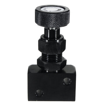 1/8 NPT Adjustable Brake Lever Proportioning Bias Valve Knob Style Suit Disc Drum (COLOR.: BLACK)