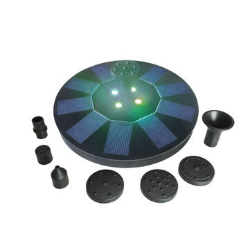 7V 1.4W Solar Powered Floating Birdbath Water Fountain Pump LED Pond Pool Decor