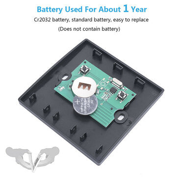 SMATRUL Black 433Mhz Smart Push 3Gang Wireless Switch Light +3 RF Remote Control