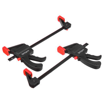 DrillPro 2 Pack 4 Inch Mini Nylon Fast F Clip Tool One Handed Quick Grip Bar Clamp Wood Fast Woodwor