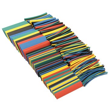 410pcs 2:1 Polyolefin Halogen-Free Heat Shrink Tube Sleeving 5 Color 10 Size