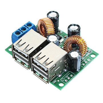 7-40V 3A Multifunction Vehicle 4 USB Interface Car Charger 36/24/12/9V To 5V 3A Buck Module Step Dow