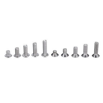Suleve M3SH9 700Pcs M3 304 Stainless Steel Machine Screw Hex Socket Flat&Button Head Bolt Assortm