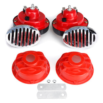 1 Pair DC 12V Super Loud 300dB Universal Air Snail Horn Waterproof For Motorcycle Car Truck