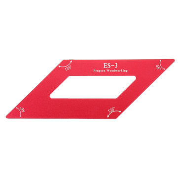 Drillpro ES-3 Aluminum Alloy 45 Degree Marking Angle Ruler Parallel Ruler with Base Woodworking Meas