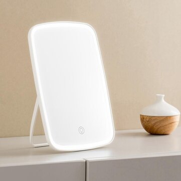 Jordan&Judy Updated Tricolor Adjustable Makeup Mirror Light USB Rechargeable Touch Dimmable Desktop