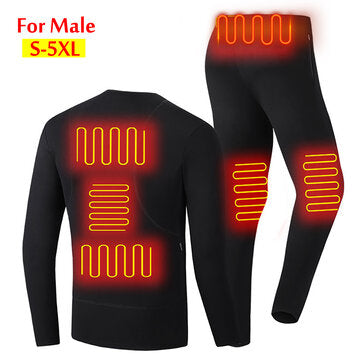 Men Women Electric Heated Underwear Suit Thermal Elasti... (SIZE: 2XL | STYLE: PANTS | GENDER: MALE)