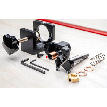 Drillpro Aluminum Alloy 35mm Hinge Jig with Clamp Forsnter Drill Bit Drilling Guide Hole Punch Locat