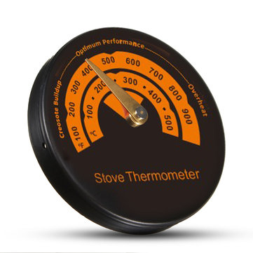 0-500 Magnetic Type Stove Thermometer Flue Pipe Wood Burner Solid Fuel Temperature Gauge
