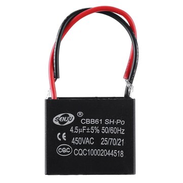 CBB61 3Pcs 4.5UF Starting Capacitance 450V AC Fan Capacitor CBB Motor Run Capacitor