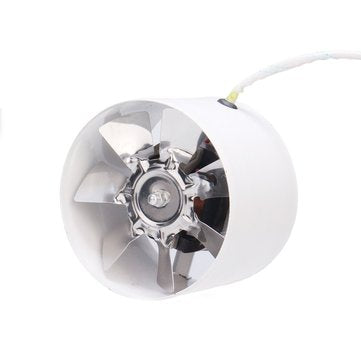 4 Inch 100mm Inline Duct Fan Hydroponic Extractor Vent Booster Air Exhaust Blower (COLOR.: WHITE)