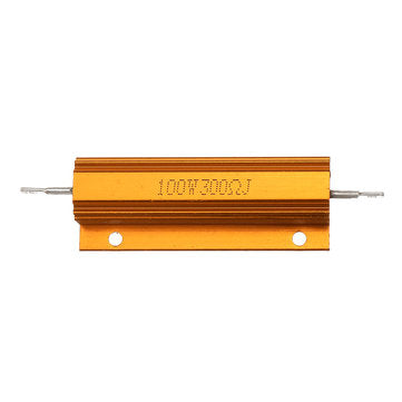 3pcs RX24 100W 300R 300RJ Metal Aluminum Case High Power Resistor Golden Metal Shell Case Heatsink R