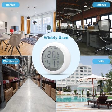 Zemismart Tuya ZB Temperature and Humidity Sensor with LCD Screen Display Real Time Monitor Smart Ho
