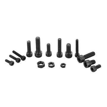 Suleve MXCH5 500Pcs M3 M4 M5 Carbon Steel Screw Hex Socket Cap Head 8-20cm Bolt Nut Assortment
