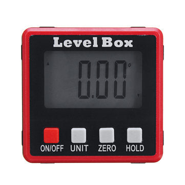 Digital LCD Protractor Gauge Angle Finder Bevel Laser Level Box Inclinometer Meter