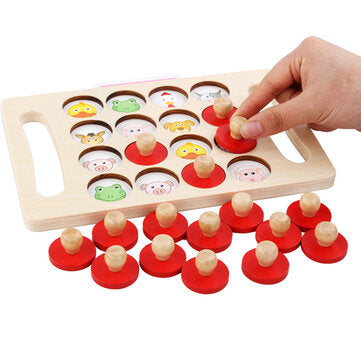 Kids Game Wooden Montessori Memory Chess Board Games Fun Block Board Game Educational Children Learn