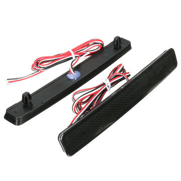 Rear 24 LED Bumper Reflector Taillights Brake Run Driving Reverse Turn Light Red F... (COLOR: BLACK)