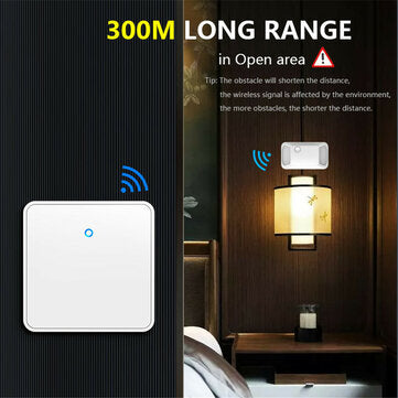 SMATRUL H9 White 433Mhz 300M 2Gang Smart Home Wireless Switch