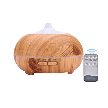 300ML Air Purifier Essential Diffuser Aromathe... (COLOR.: LIGHTWOODGRAIN | TYPE: WITHREMOTECONTROL)