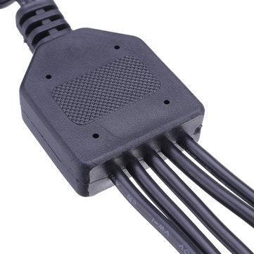 5.5*2.1mm 1 Female to 5 Male Way Splitter Connector with Switch for CCTV Camera LED Strip Light DC12