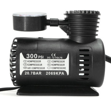 DC 12V 300Psi Portable Air Compressor Pump Tyre Inflator Electric Portable Pressure Pump