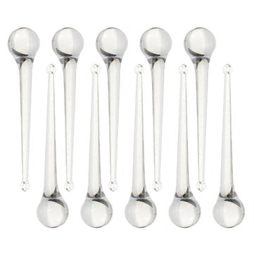 10pcs Clear Crystal Chandelier Light Lamp Parts Drops Prisms Pendants 80mm