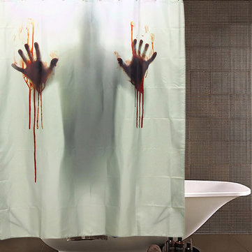 Halloween Horror Blood Bath Polyester Shower Curtain Bathroom Decor with 12 Hooks (SIZE: 150X180CM)