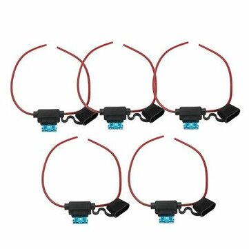 5x Waterproof Car Auto 15Amp In Line Blade Fuse Holder Fuses