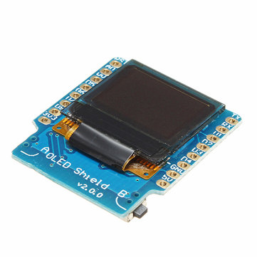 3Pcs Geekcreit OLED Shield V2.0.0 For Wemos D1 Mini 0.66" Inch 64X48 IIC I2C Two Button