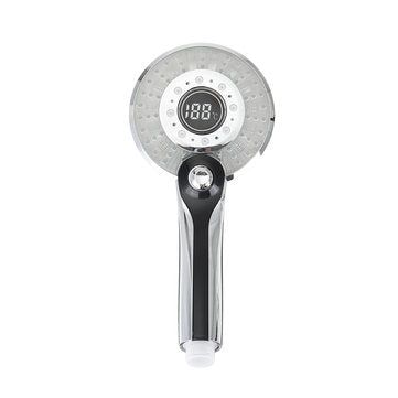 Bakeey LED Light LCD Display Third Gear Water Flow Self Illumination Temperature Control Shower Head
