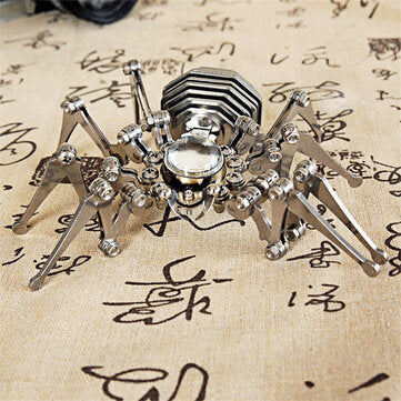 SMG Punk Spider Crystal Watch Creative Handmade Metal Spider With Foldable Feet Crafts Punk Style Cl