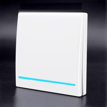 SMATRUL White 433Mhz Smart Push 1Gang Wireless Switch Light +RF Remote Control