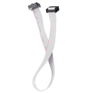 10Pcs 2.54mm FC-10P IDC Flat Gray Cable LED Screen Connected to JTAG Download Cable