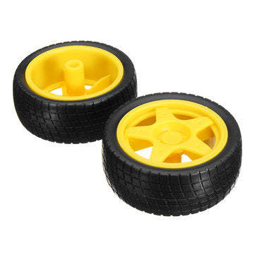 8 Pcs Smart Robot Rubber Tyres Wheels For  TT Motor