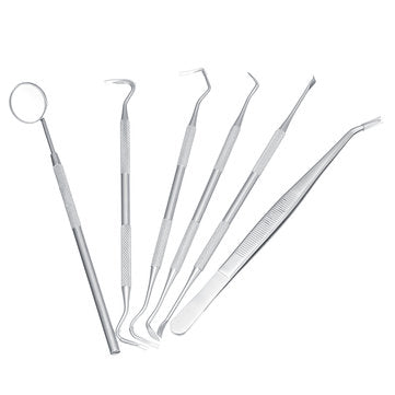6pcs Stainless Steel Professional Dental Oral Hygiene Tool Deep Cleaning Scaler Teeth Dental Tools