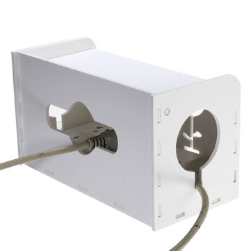 DIY PVC Power Plug Wire Cable Storage Box Cord Socket Safety Tidy Organizer Desk