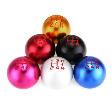 5Speed Universal Aluminum Round Ball Racing Car Manual Gear Shift Knob (COLOR.: BLUE)
