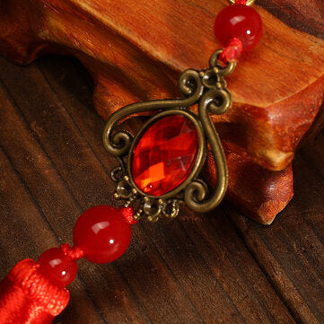 Tassel Metal Bookmark Drop/Butterfly Shape Vintage Chinese Cosplay Gi... (TYPE: DROP | COLOR: GREEN)
