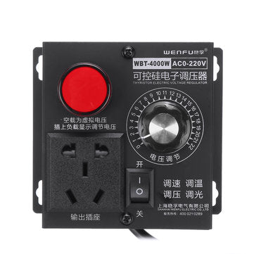 AC 220V 4000W Adjustable Voltage Regulator Motor Speed Controller Fan Control Controller RA