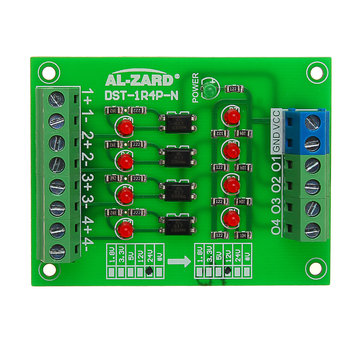 3pcs 24V To 12V 4 Channel Optocoupler Isolation Board Isolated Module PLC Signal Level Voltage Conve