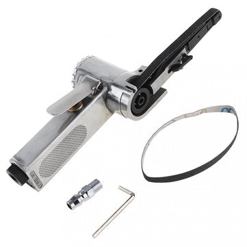Linear 7100 10mm Pneumatic Air Belt Sander Drawing Machine Polishing Grinding Die-casting Aluminum T