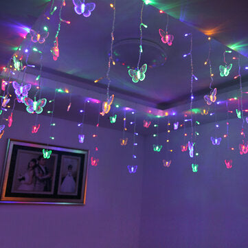 4M LED Fairy Light Butterflies String Light Christmas Party Holiday... (LIGHT COLOR: COLOURFULLIGHT)