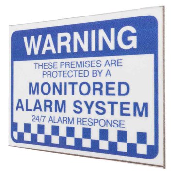8pcs Alarm System Monitored Warning Security Stickers Waterproof Security Sign