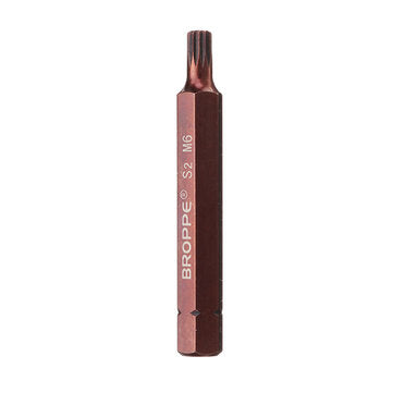 Broppe 5pcs M5-M12 75mm Magnetic Star Screwdriver Bit S2 Steel 10mm Hex Shank