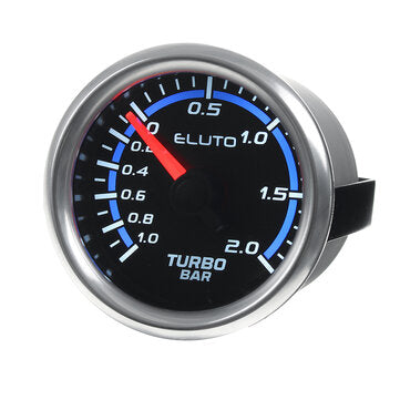 ELUTO F20976 2`` 52mm Car Turbo Boost Pressure Gauge Meter -1~2 Bar LED 12V Brushless Motor