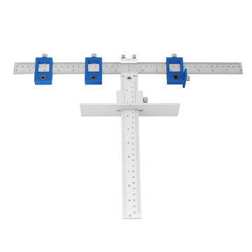 Drillpro Aluminum Aolly Inch/mm Cabinet Hardware Jig for Handles and Knobs Door Drawer Guide Jig