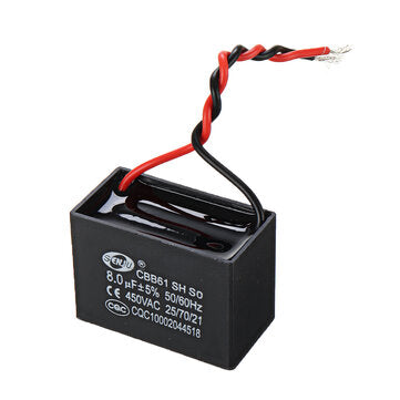 CBB61 8UF Starting Capacitance 450V AC Fan Capacitor CBB Motor Run Capacitor